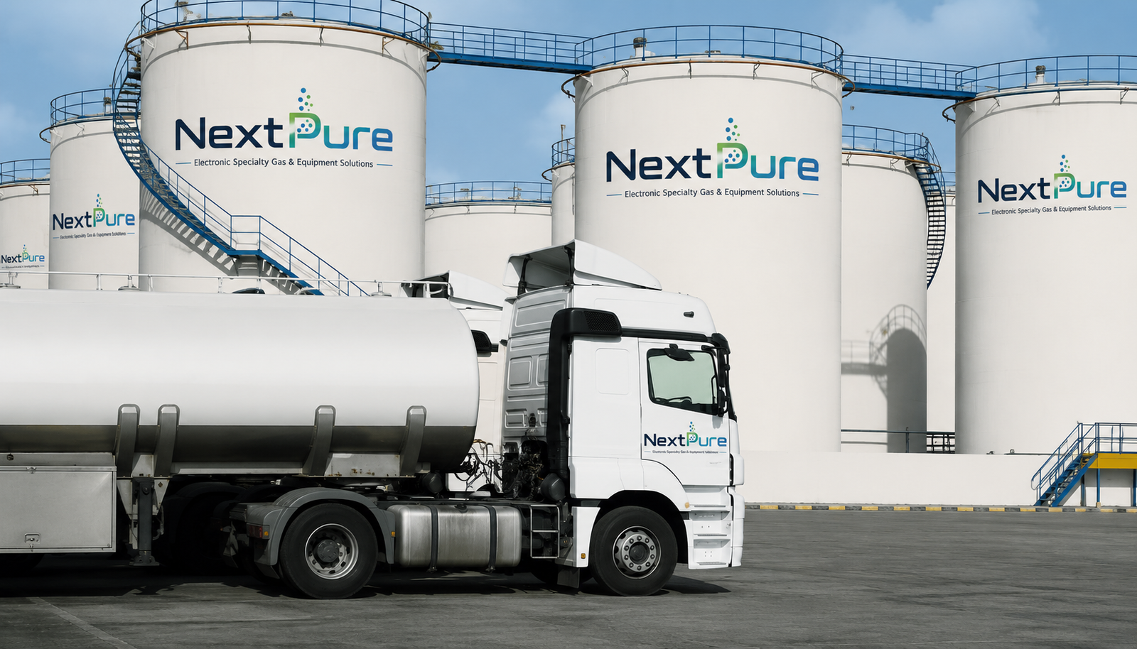Bulk gas production and delivery facility